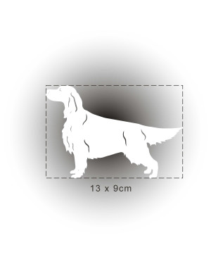 Seter na posterunku – biała naklejka | Setter Label