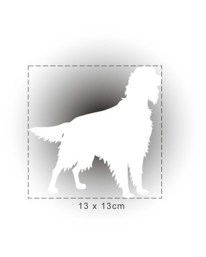 Seter na czatach – biała naklejka | Setter Label