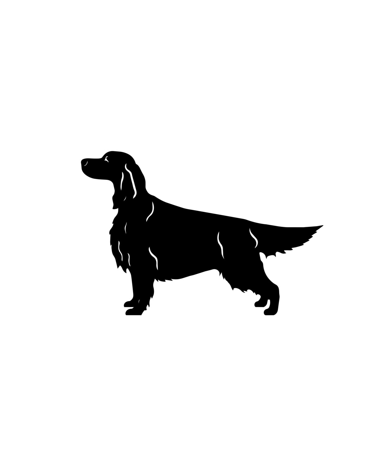 Seter na posterunku – czarna naklejka | Setter Label