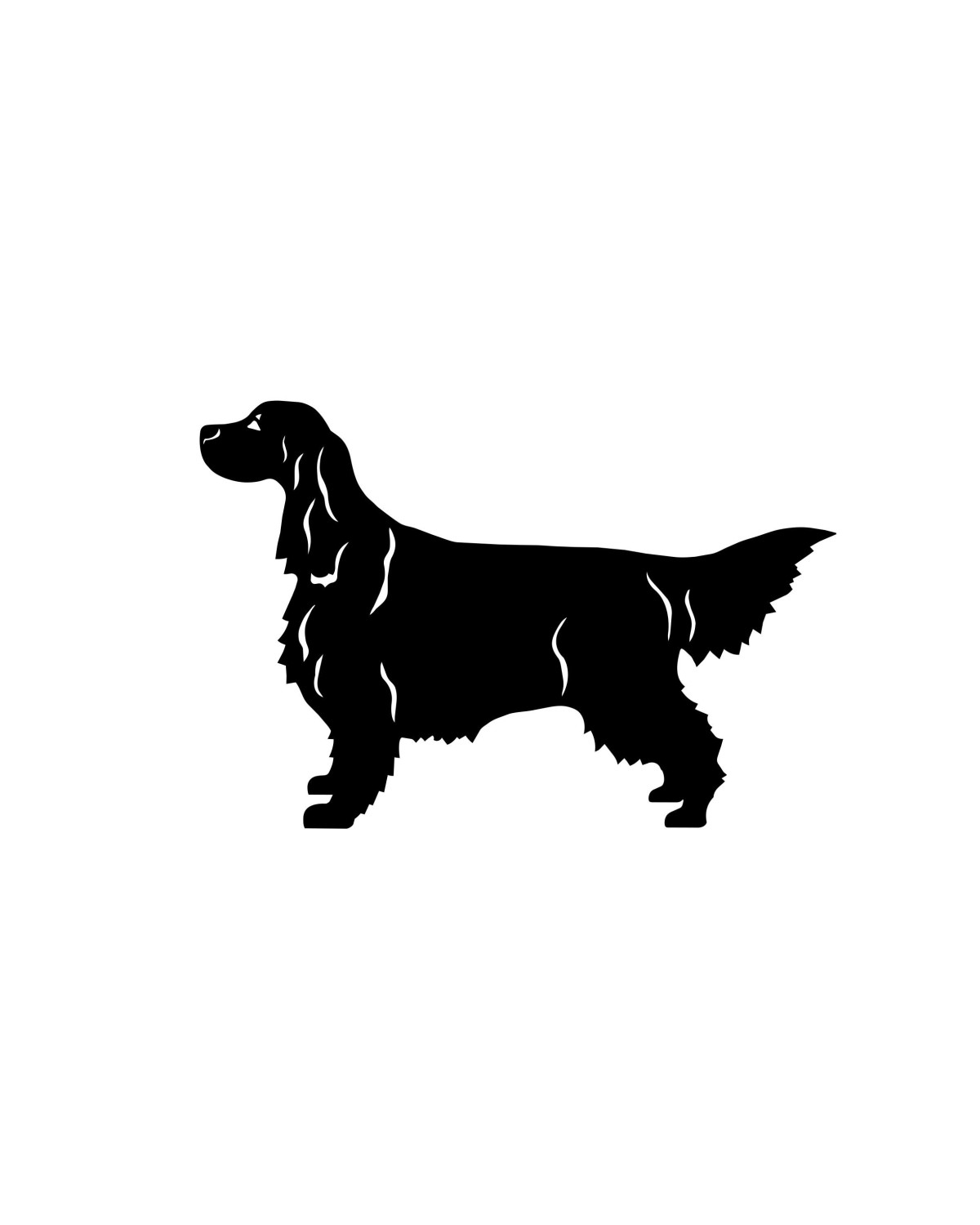 Gordon na spacerze – czarna naklejka | Setter Label