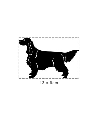 Gordon na spacerze – czarna naklejka | Setter Label