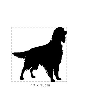 Seter na czatach – czarna naklejka | Setter Label