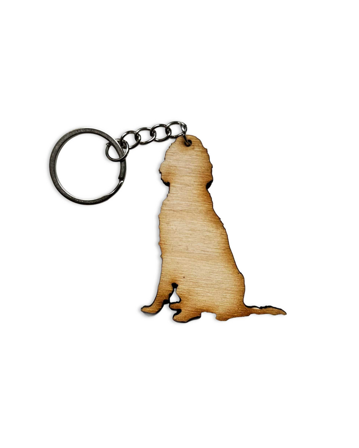 Tak siedzi seter – drewniany brelok | Setter Label